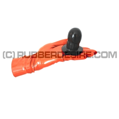 schwarzer Latex-Plug 7cm
